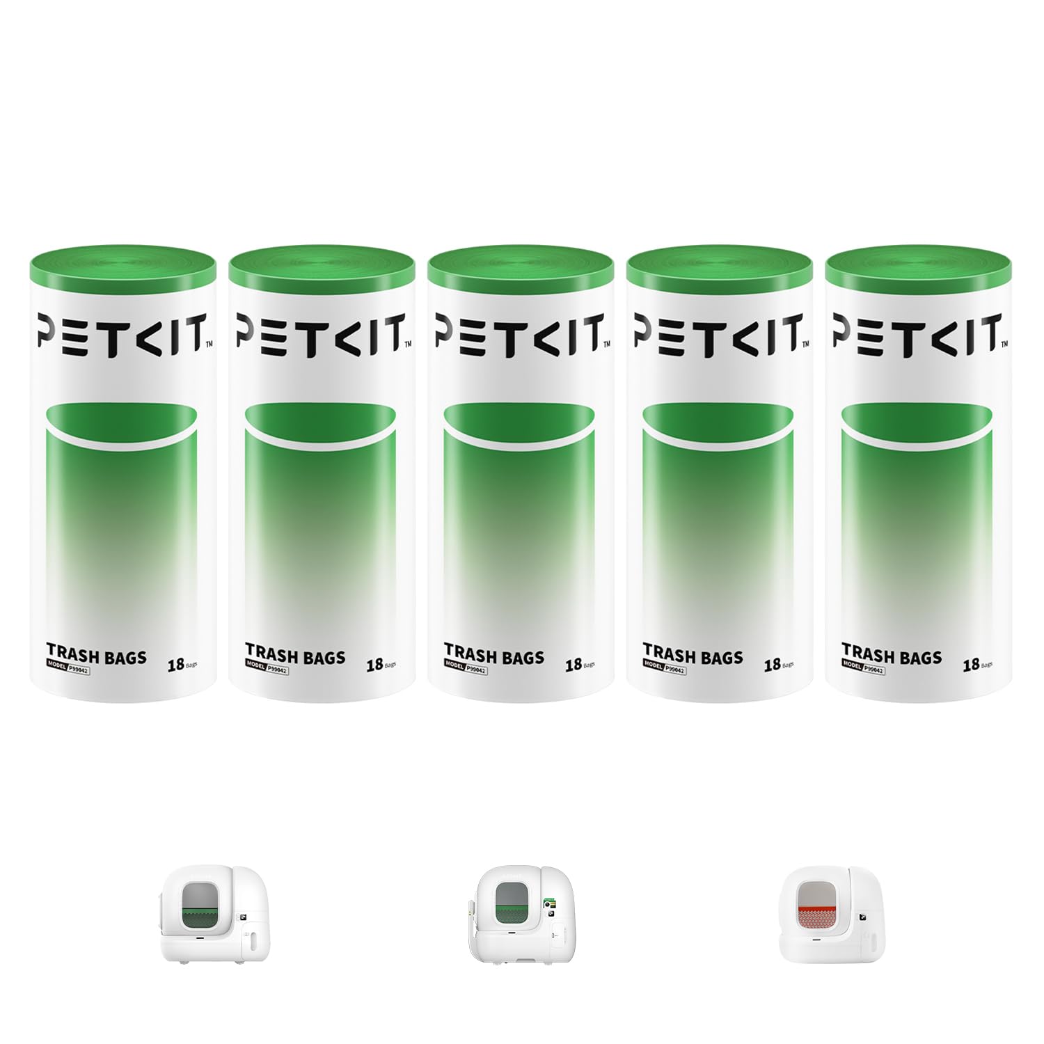 PETKIT rouleaux de sacs-poubelle pour PuraMax 2 et PUROBOT Max Pro.