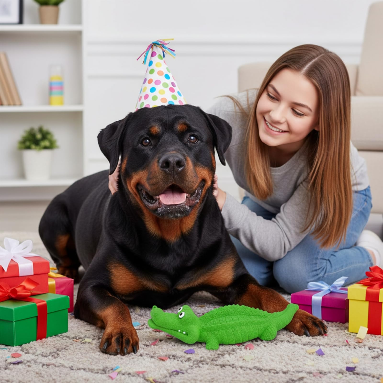 Pour stimuler l’intelligence, ce jouet alligator PETKN allie durabilité et interactivité.