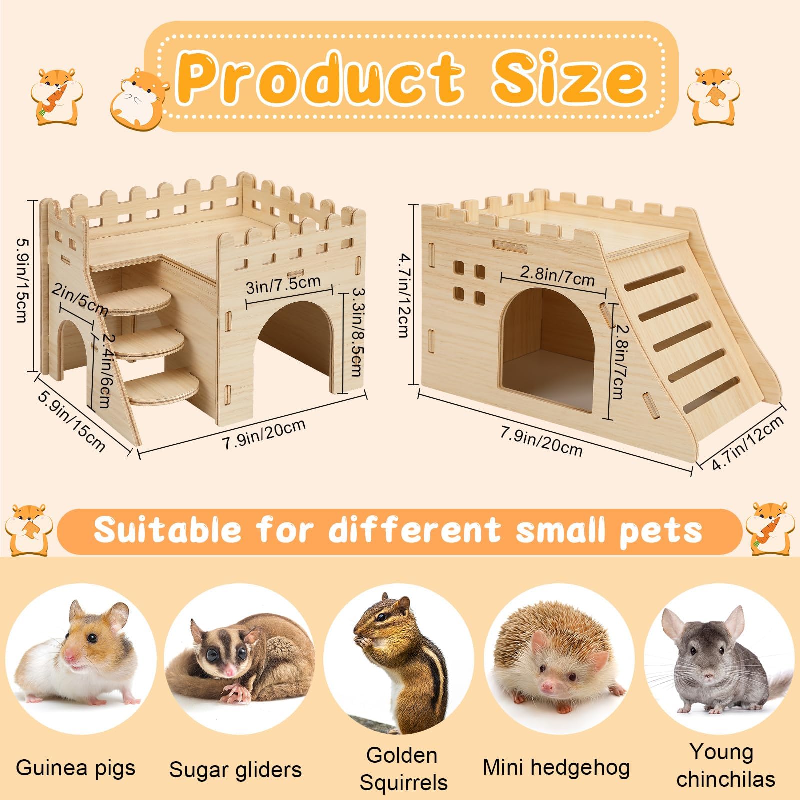PetKnows cachettes etages interieurs: refuges variés pour hamster