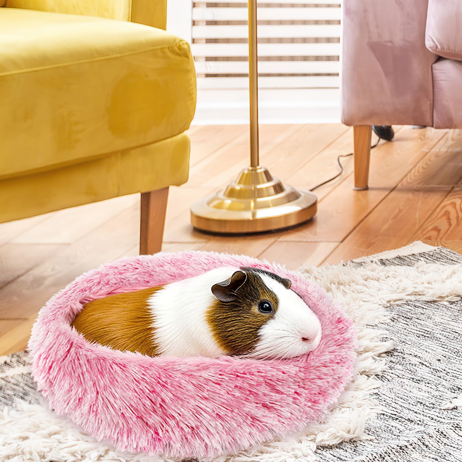 Lits pour cobaye et hamster PetKnows, cachette pratique dans la cage.