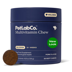 PetLab Co. 22 en 1 bouchée porcine pour chien, soutien peau et pelage.