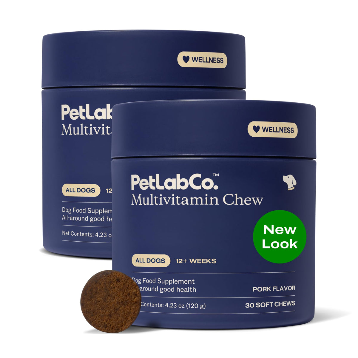 PetLab Co. 22 en 1 multivitamine chien – bouteille visible et soutien global.