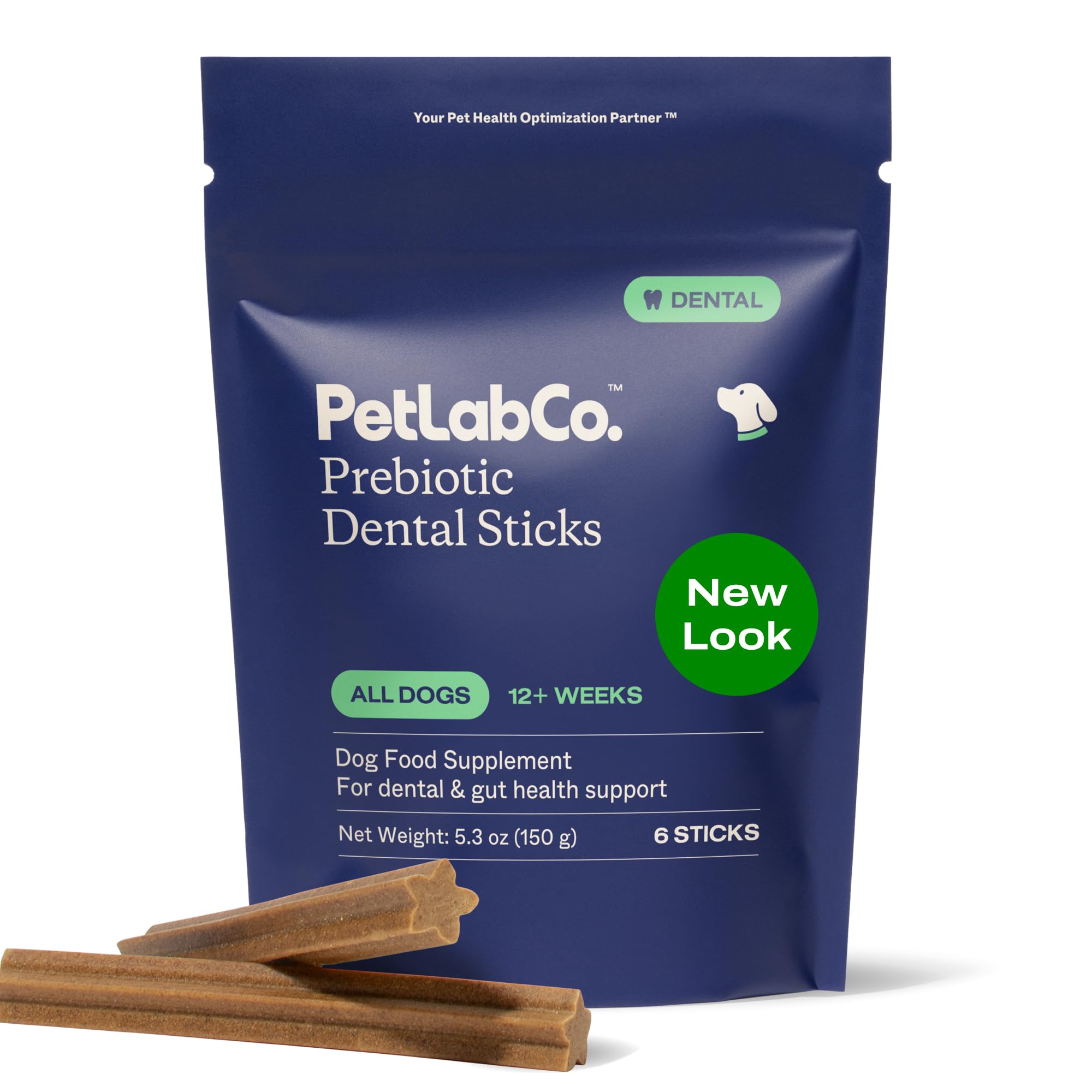 Les bâtonnets PetLab Co ciblent la plaque et le tartre pour une bouche plus saine.