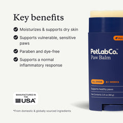 PetLab Co baume-pattes chien – hydratation durable pour pattes sèches