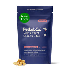 bouchées petlab co saumon sauvage séchées, option gourmande et nutritive pour chien