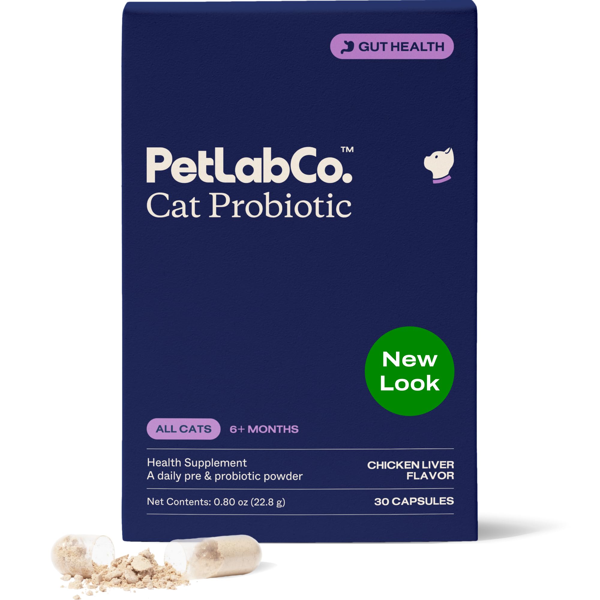 PetLab Co Probiotiques chat – bouteille, soutien digestif potentiel.