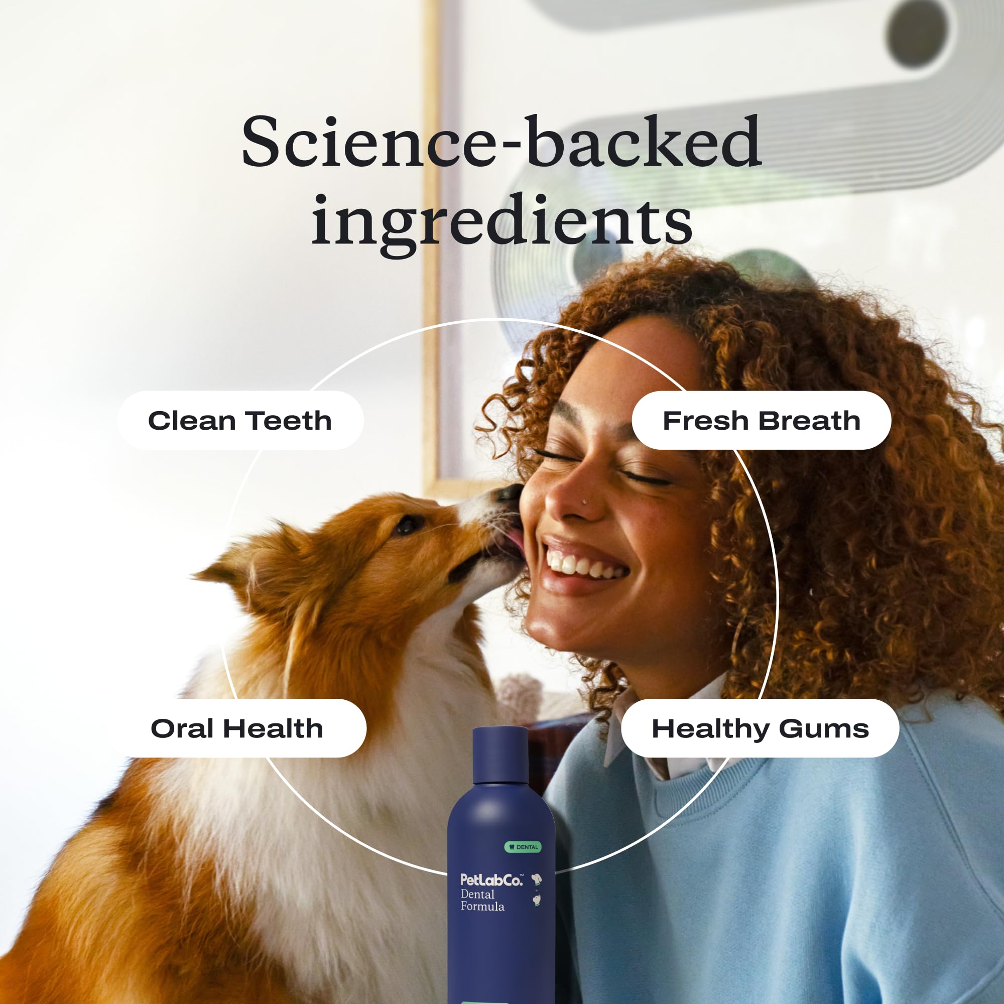 PetLab Co. dose facile, sans dentifrice ni brosse, routine simple.