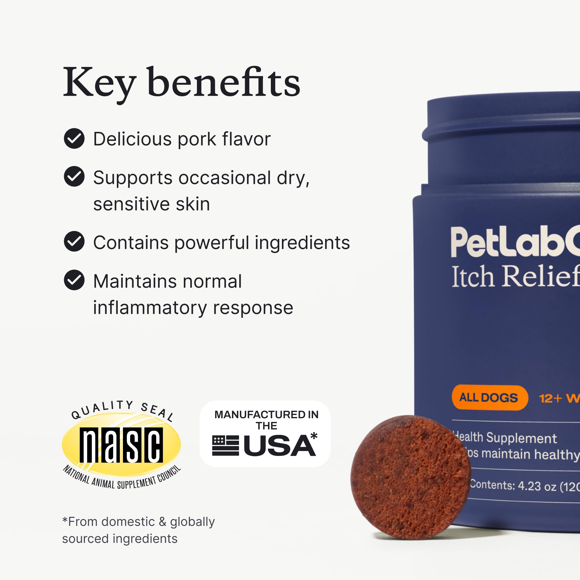 PetLab Co Itch Relief Pro : huile de bourrache oméga-6 pour la peau du chien.