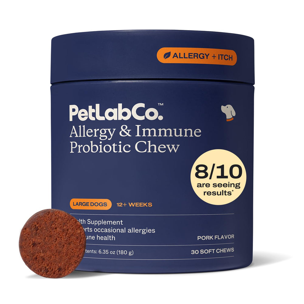 PetLab Co Probiotiques chien – soutien allergies saison et digestion.