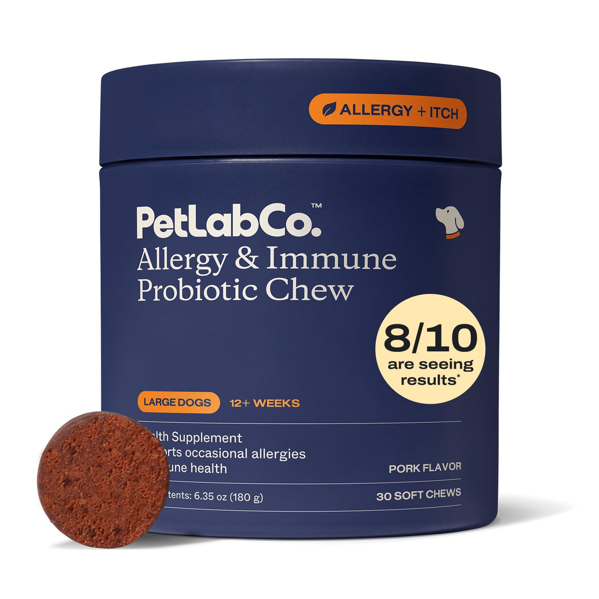 PetLab Co Probiotiques chien – soutien allergies saison et digestion.