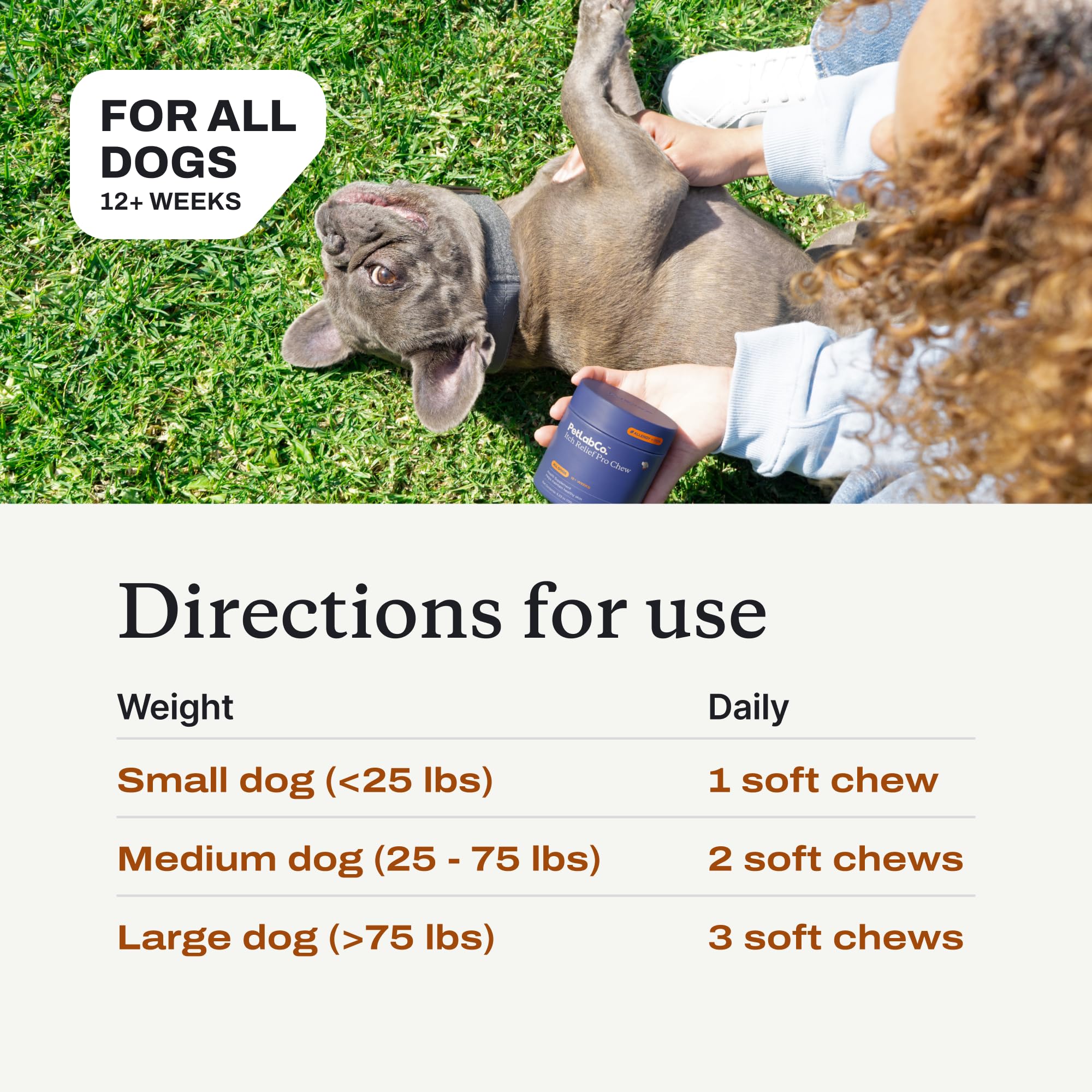 PetLab Co Itch Relief Chew Pro – abonnement économique pour chiens.