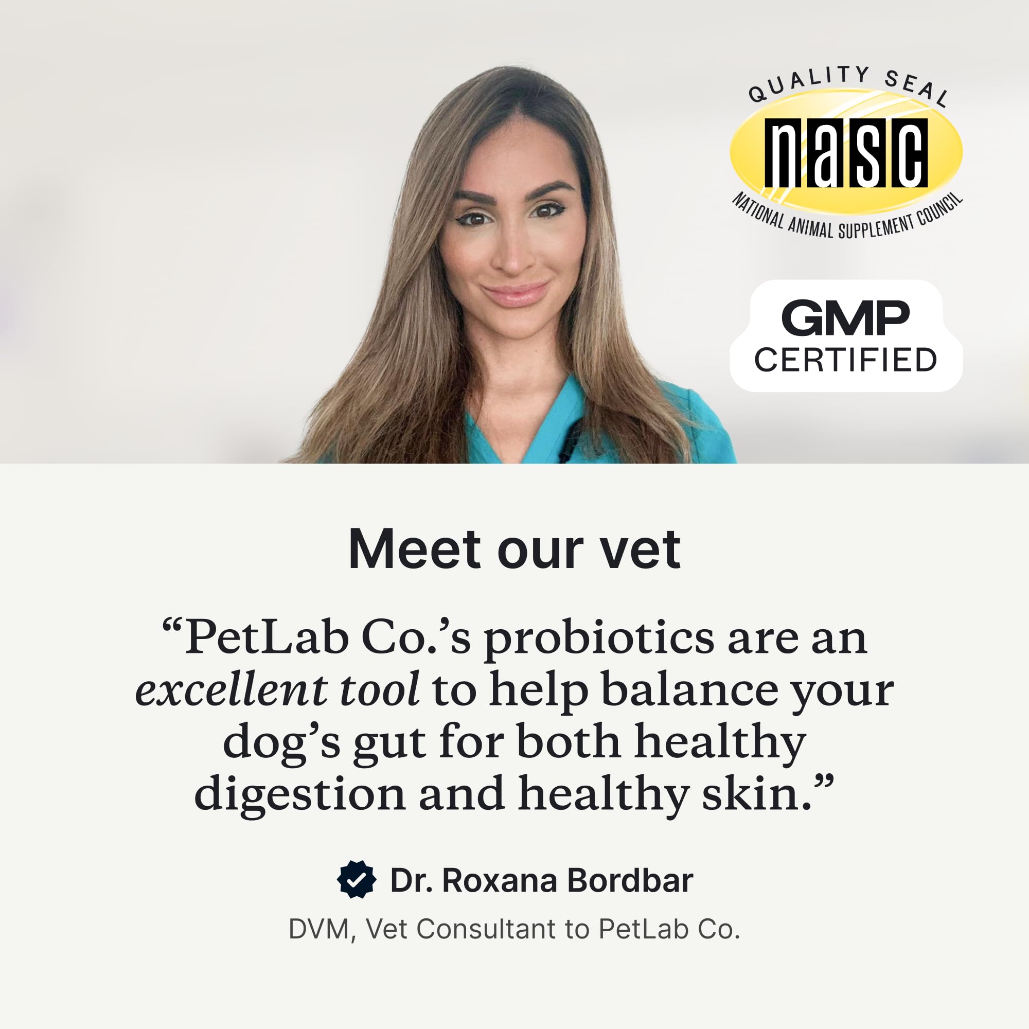 Probiotiques PetLab Co pour chien – prébiotiques inuline et citrouille: soutien digestif naturel.