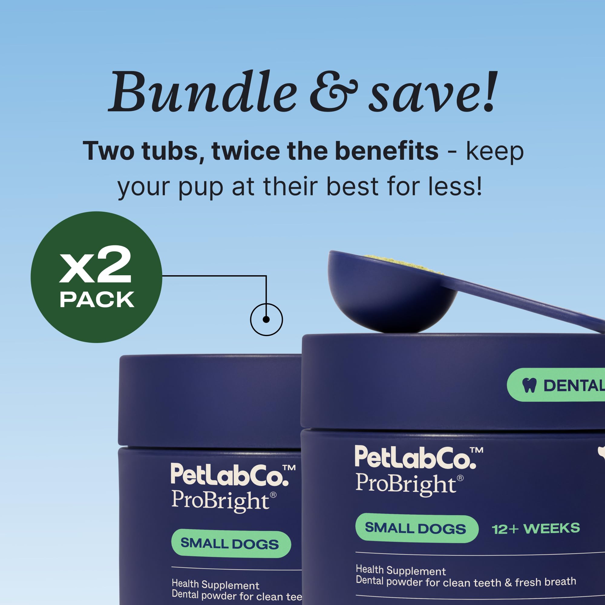 PetLab Co ProBright Poudre Dentaire: pack deux, pratique pour les familles.