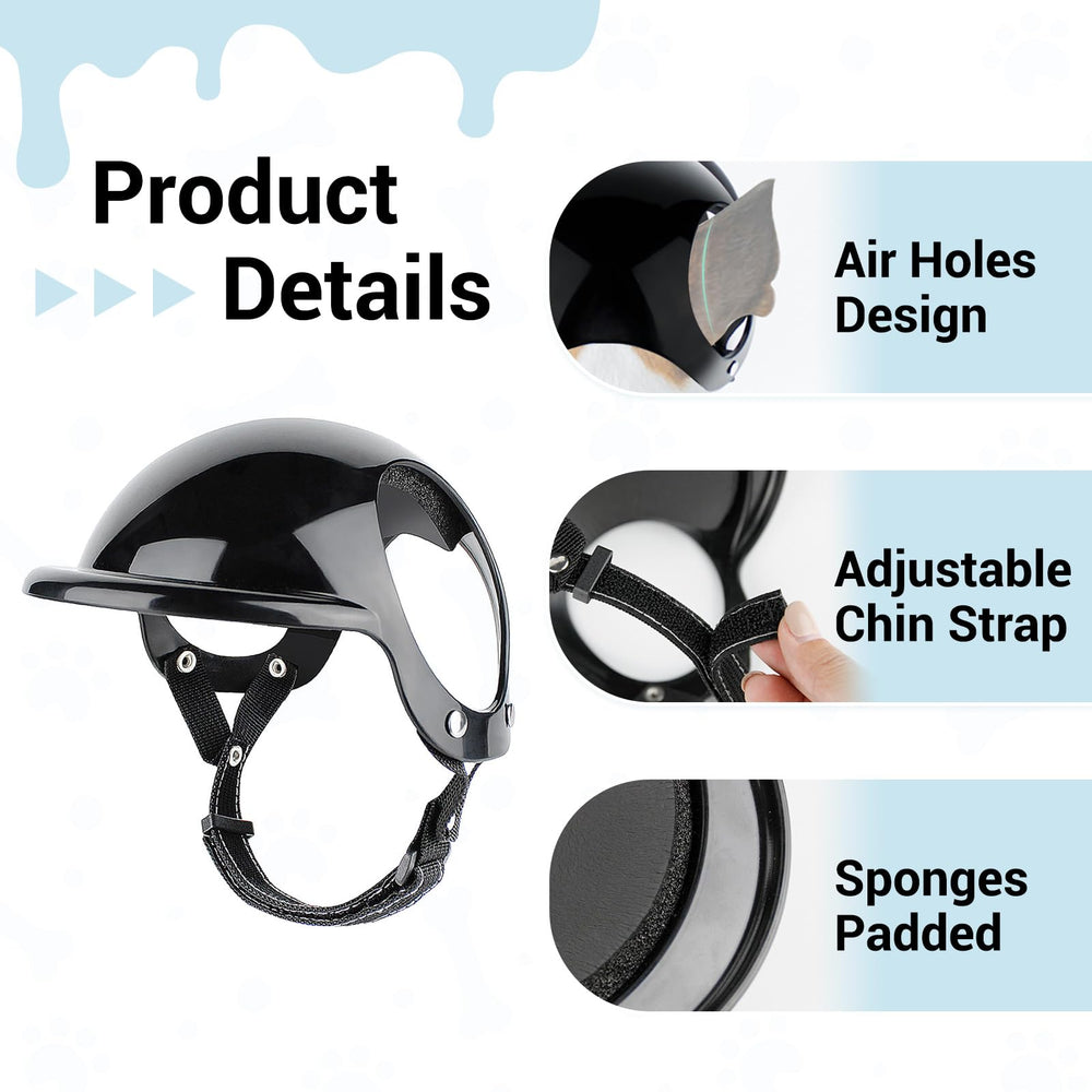 Ensemble PETLESO lunettes et casque pour chien, protection et style en balade.