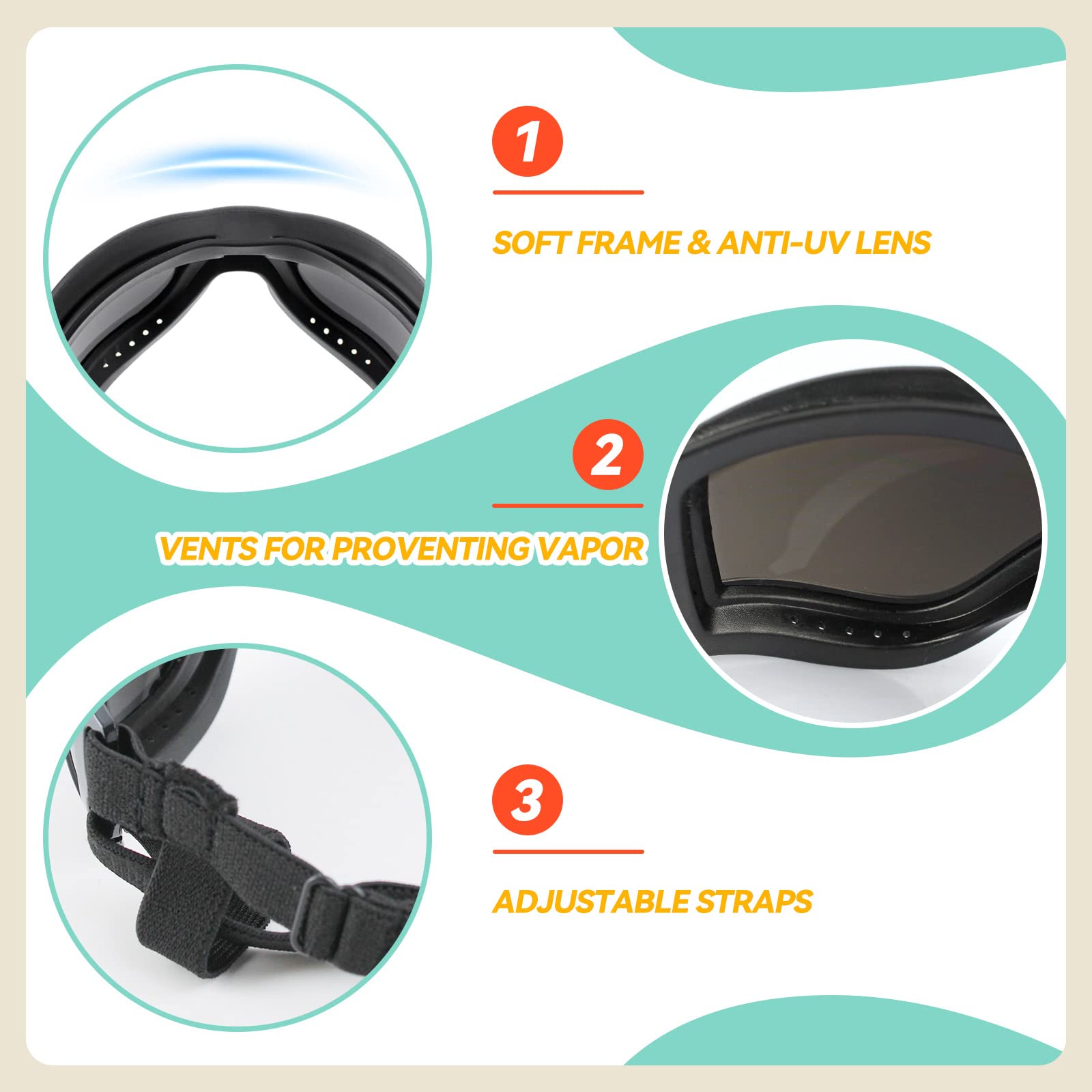 PETLESO lunettes chien design mode, look tendance pendant les sorties.