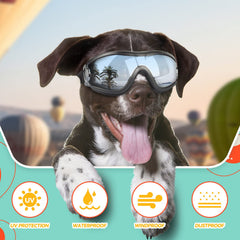 PETLESO lunettes chien nez ajustable, confort lors des longues balades.