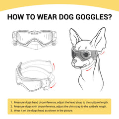 PETLESO lunettes chien petite race, cadre doux avec ventilation pour éviter la buée.