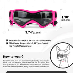 Lunettes PETLESO pour chien XS, ventilation en peigne évitant la buée pendant les sorties.