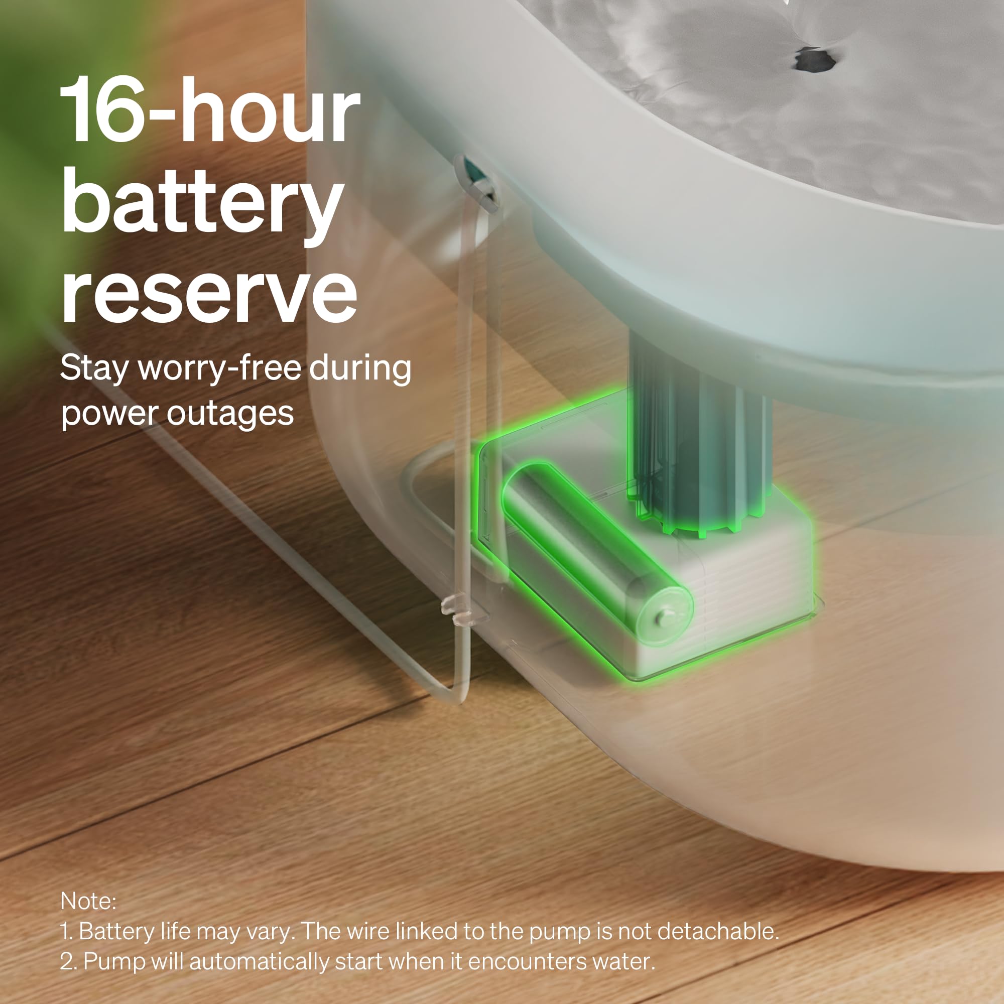 Détecteur de niveau d’eau PETLIBRO PLWF008, prévention des coupures et surchauffe.