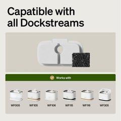 Filtre PETLIBRO Dockstream carbone actif pour réduire odeurs et impuretés.