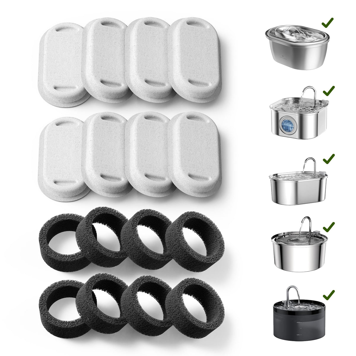 PETLIBRO filtre pour fontaine acier inox, eau plus propre et hydratation pour chats.