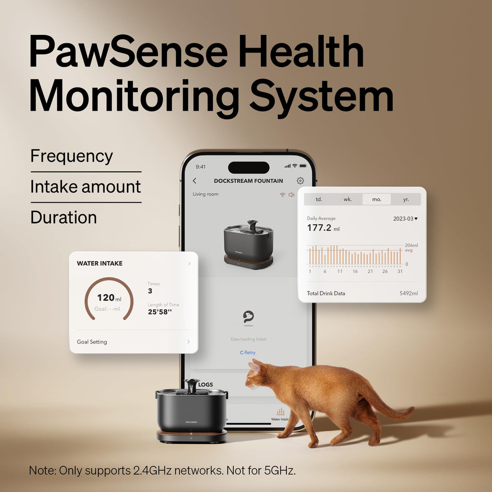 Vue de l’application PETLIBRO pour surveillance de l’hydratation du chat.