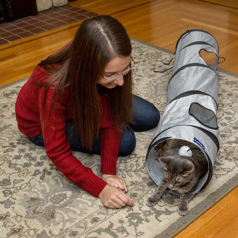 PetLike Tunnel Chat diamètre 10 pouces, entrée et sortie faciles.