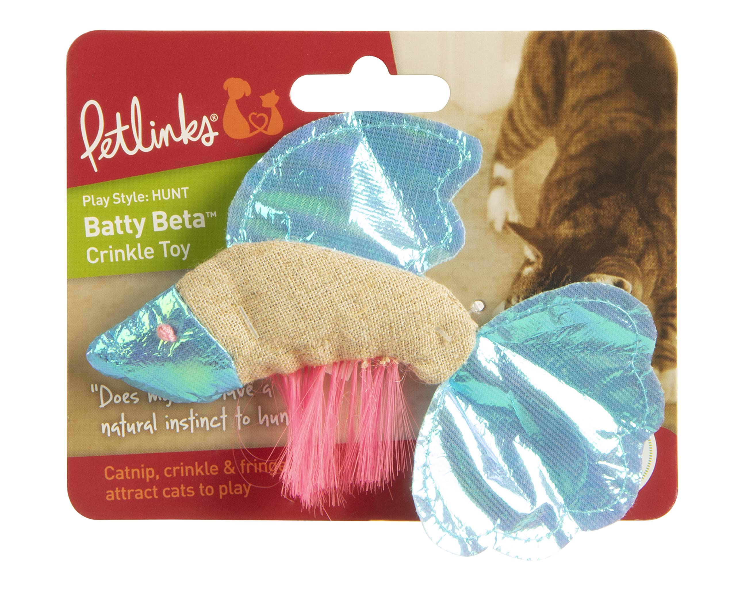 Petlinks Batty Beta – couleurs vives captant l’attention du chat
