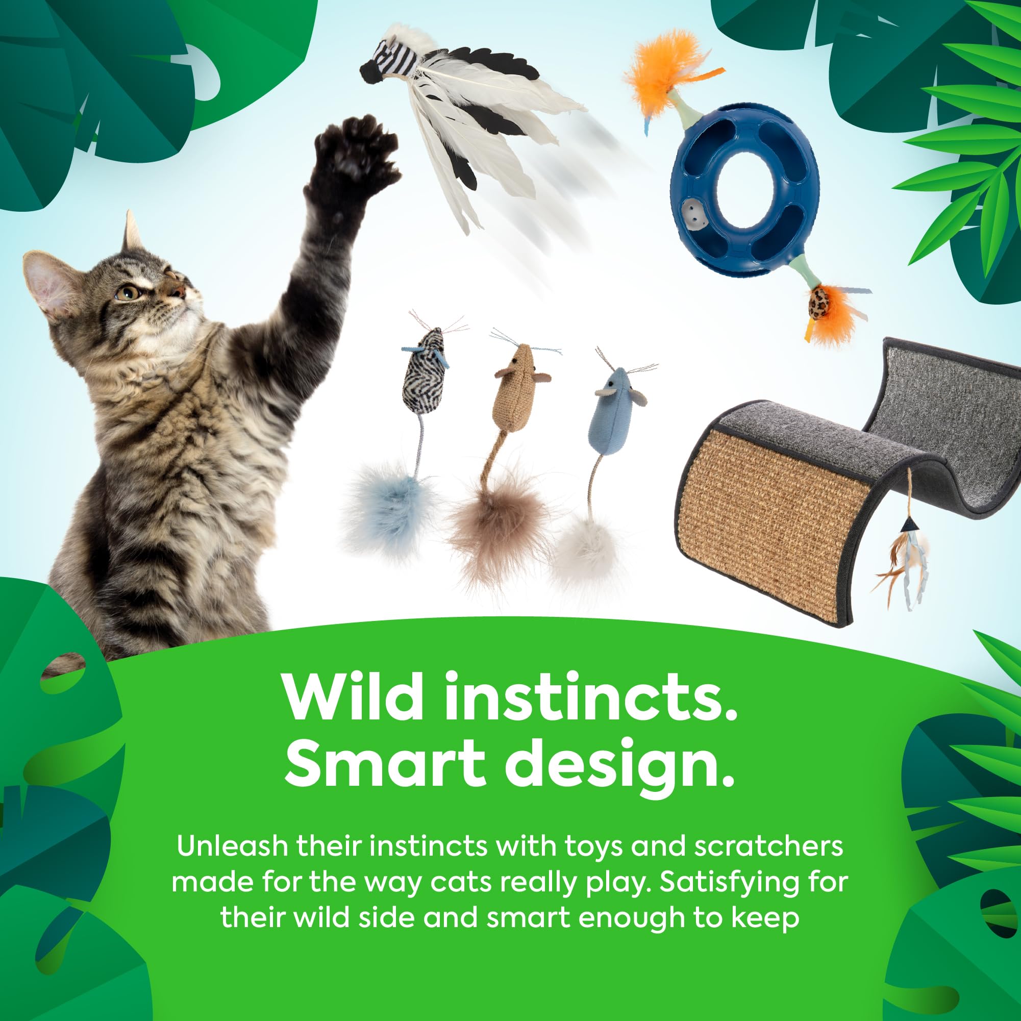 Petlinks Dream Curl: jouet plumes et catnip pour stimulation ludique.