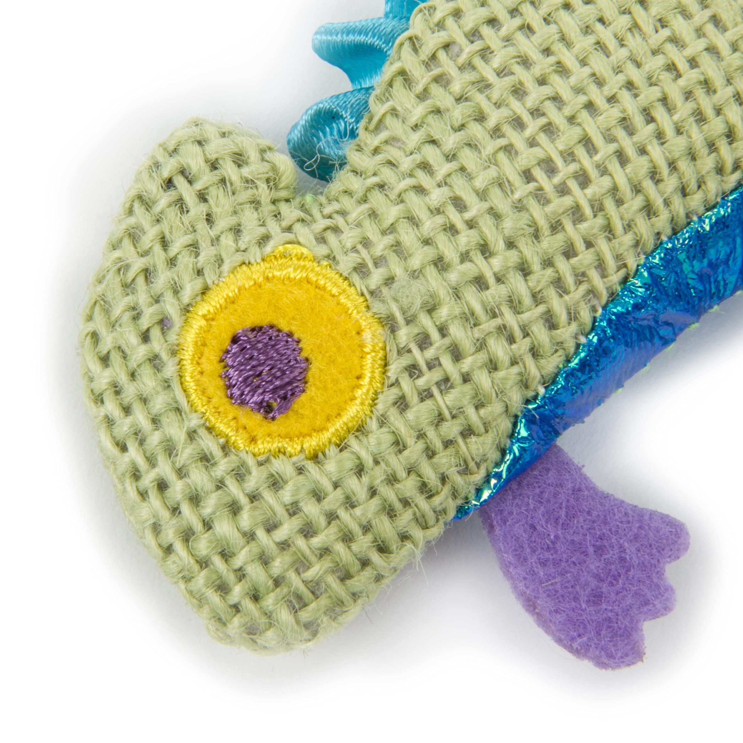 Petlinks HappyNip Crinkle Chameleon offre une feutrine douce pour un toucher confortable lors du jeu.