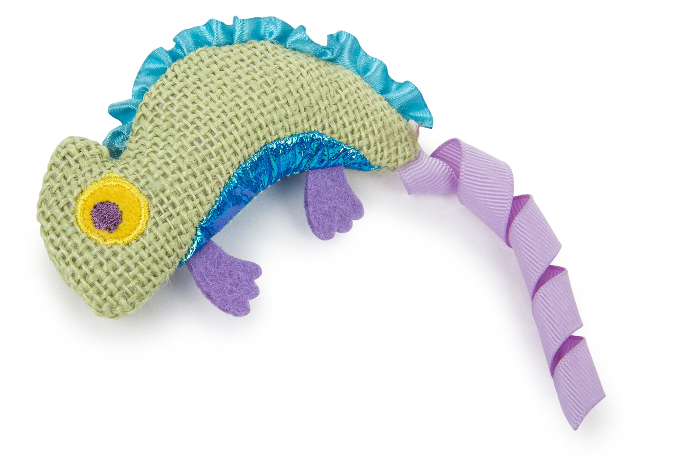 Petlinks HappyNip Crinkle Chameleon utilise la jute naturelle pour des jeux actifs et excitants.