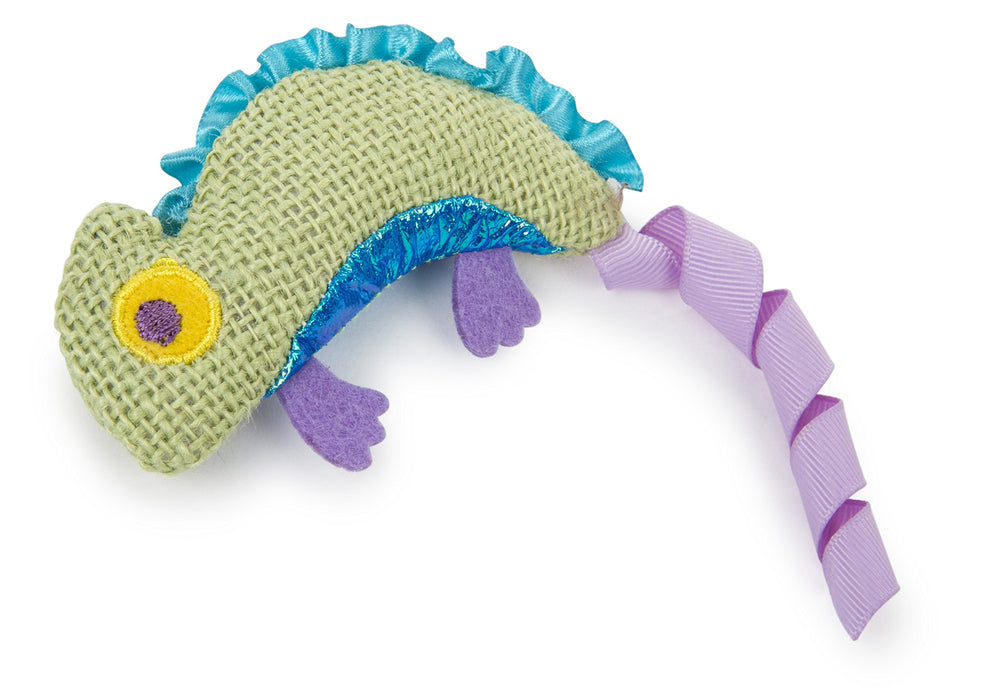 Petlinks HappyNip Crinkle Chameleon utilise la jute naturelle pour des jeux actifs et excitants.