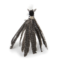 Jouet Petlinks HappyNip Zippy Zebra avec plumes longues favorise l'exercice.