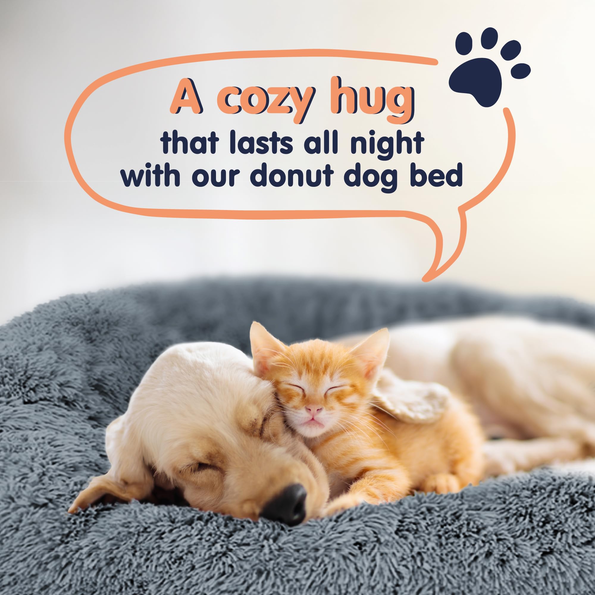 Gros plan sur le matelas douillet et robuste du lit Donut Petloox.