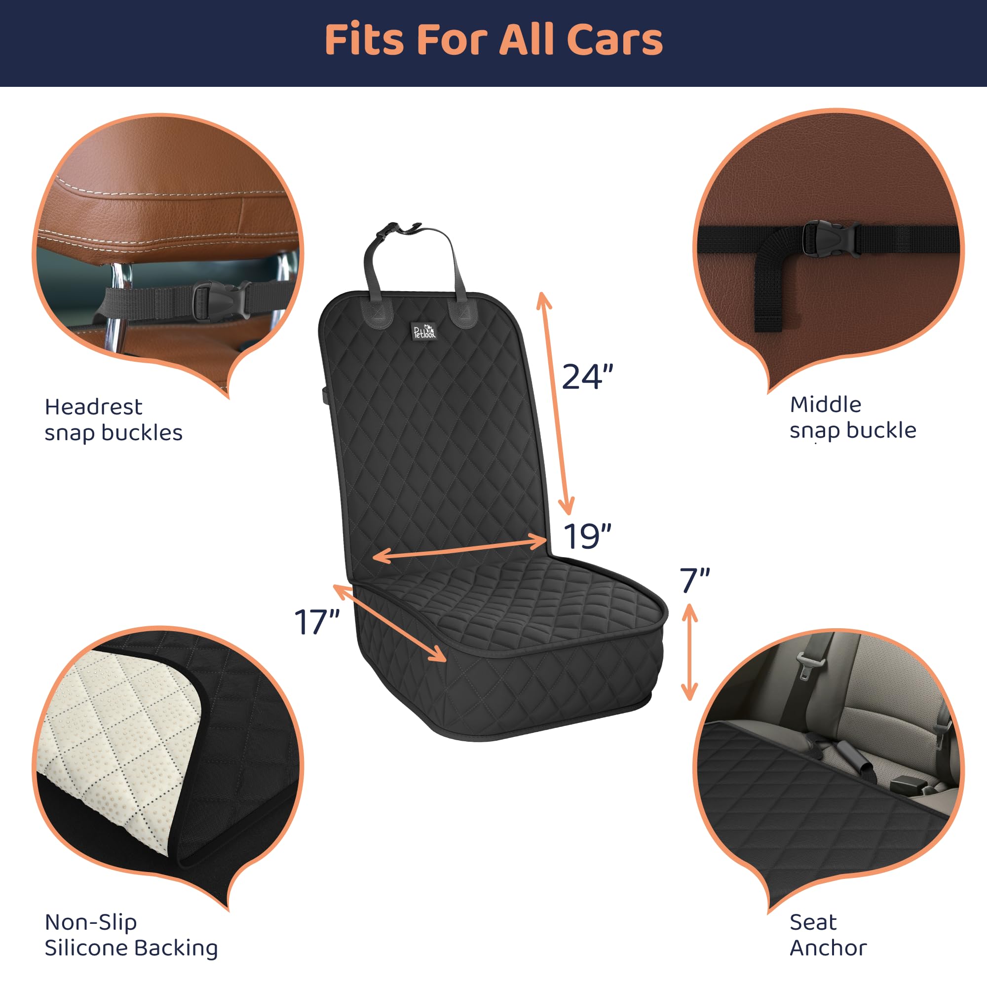 Petloox protection siege avant universelle installation rapide et ready pour chaque vehicule