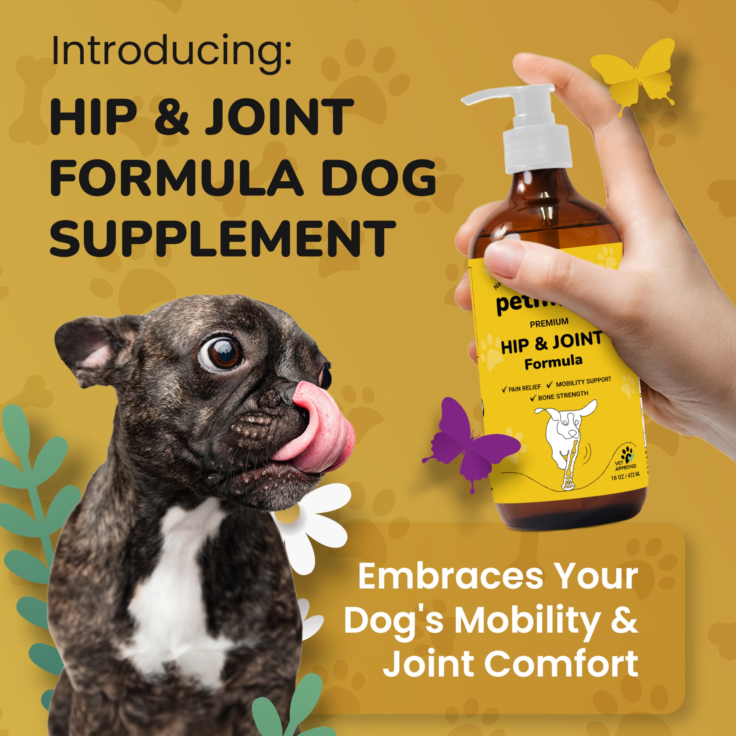 PETMADE Extrait de pépins de raisin en poudre, soutien antioxydant pour chiens