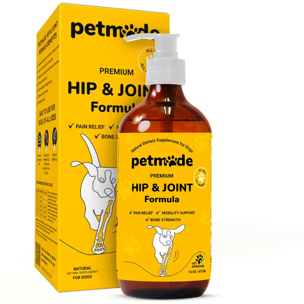 PETMADE Supplément hanches et articulation, flacon liquide facile à ajouter aux repas