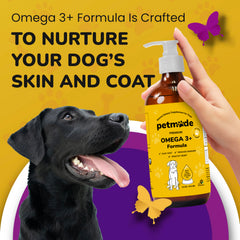 PetMade huile de poisson pollock alaskien — riche en EPA et DHA pour les chiens.
