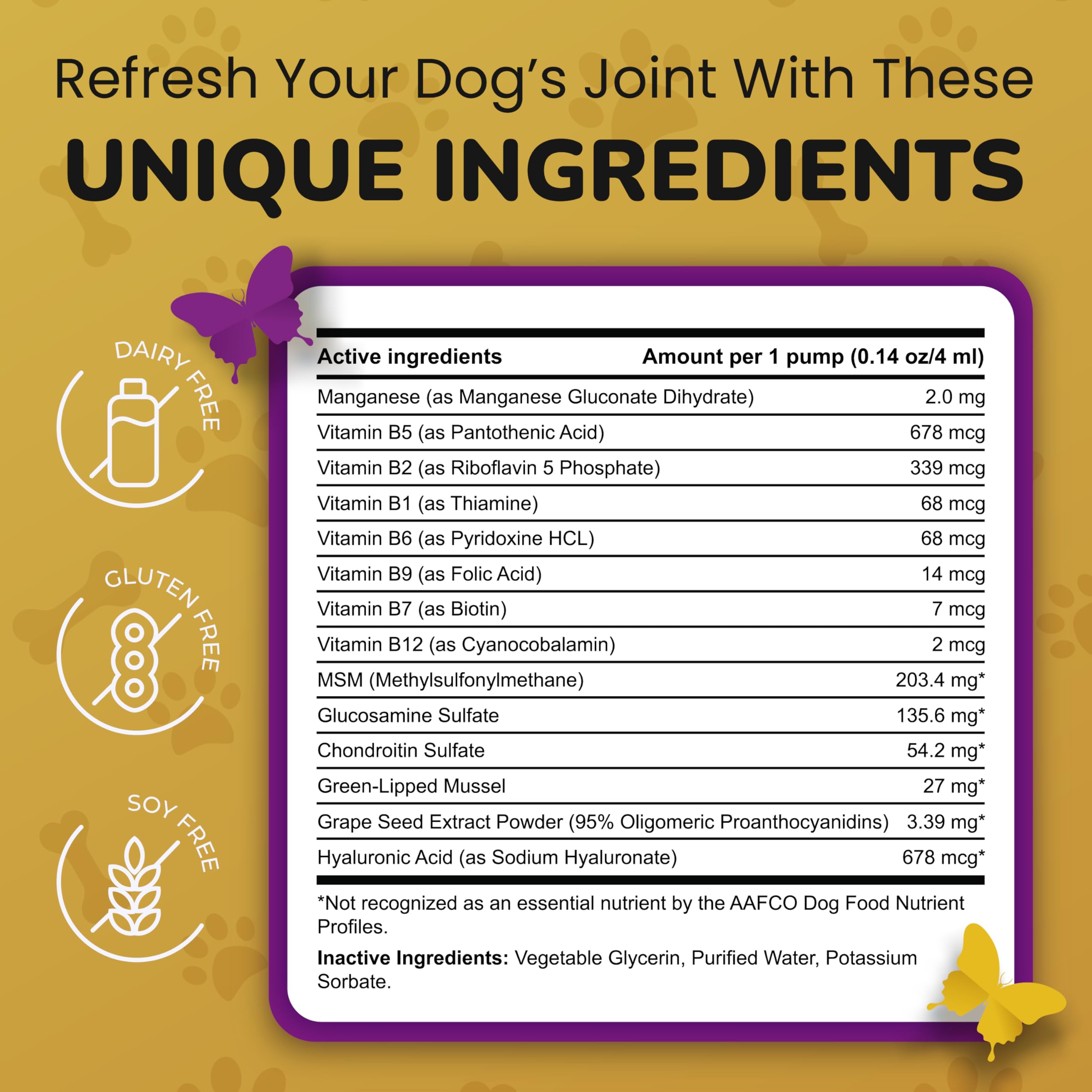 PETMADE Ingrédients clés glucosamine et chondroïtine, mélange équilibré pour articulations