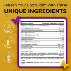 PETMADE Ingrédients clés glucosamine et chondroïtine, mélange équilibré pour articulations