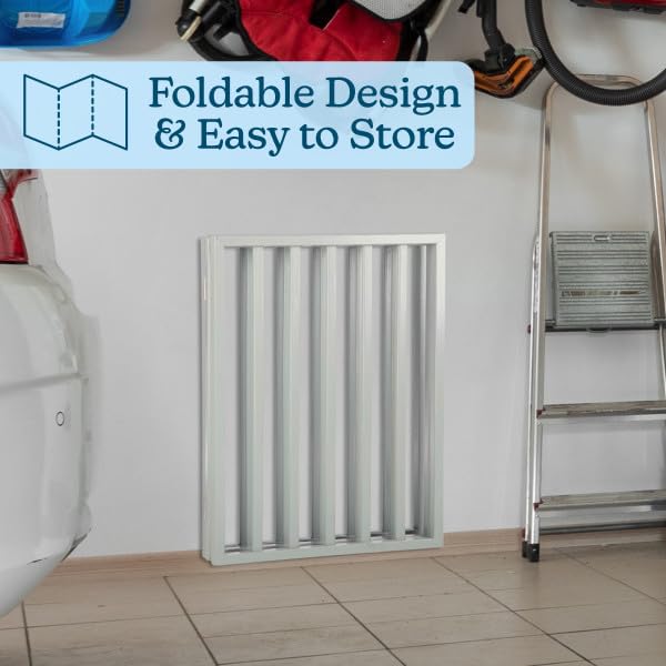Barriere PETMAKER pliable et portable, ideale pour voyage et rangement.