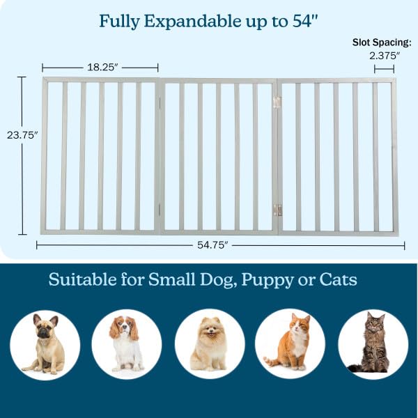 Barriere PETMAKER pour escaliers et portes en gris, sans percage.