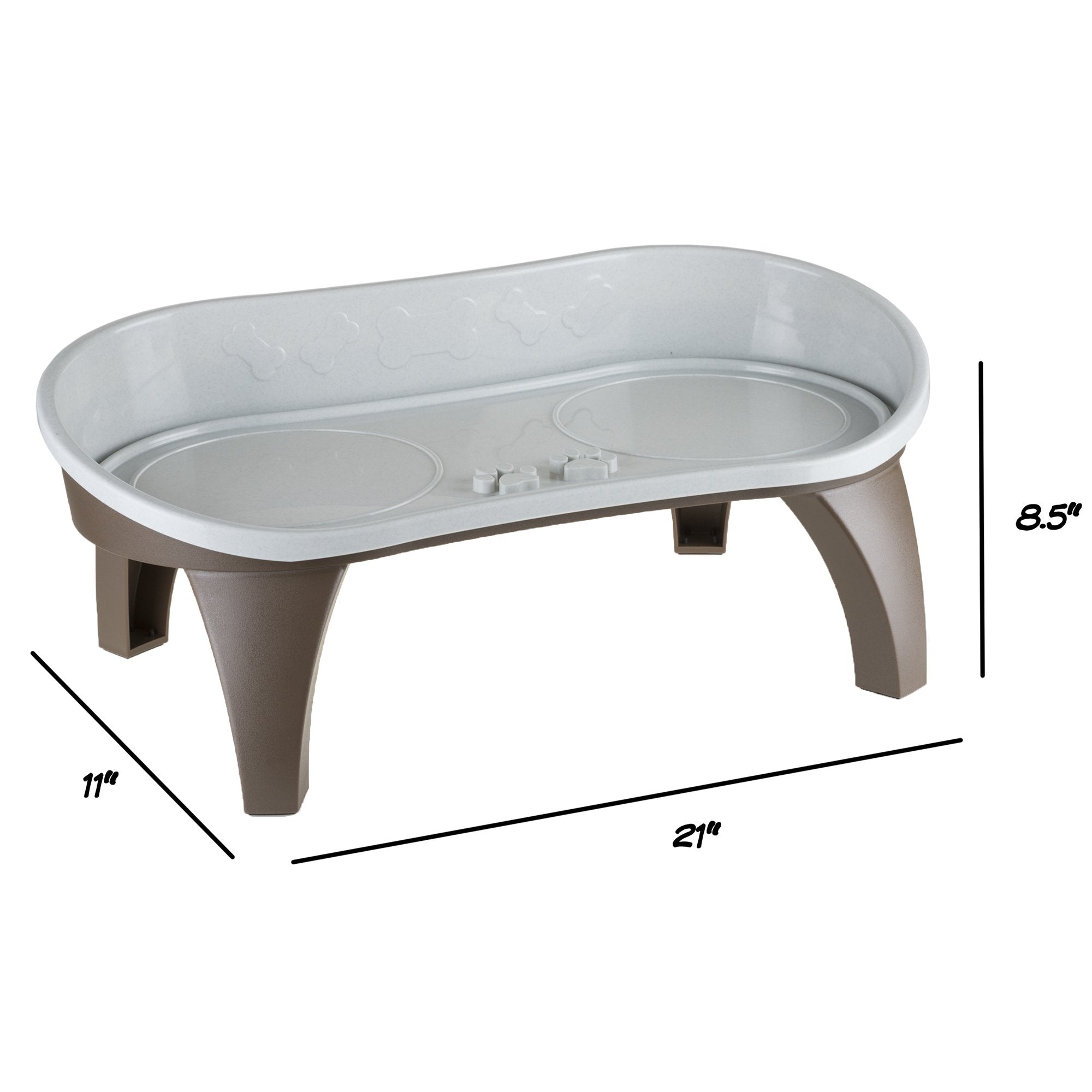 PETMAKER bols inox doubles pour repas propres et ordonnés.