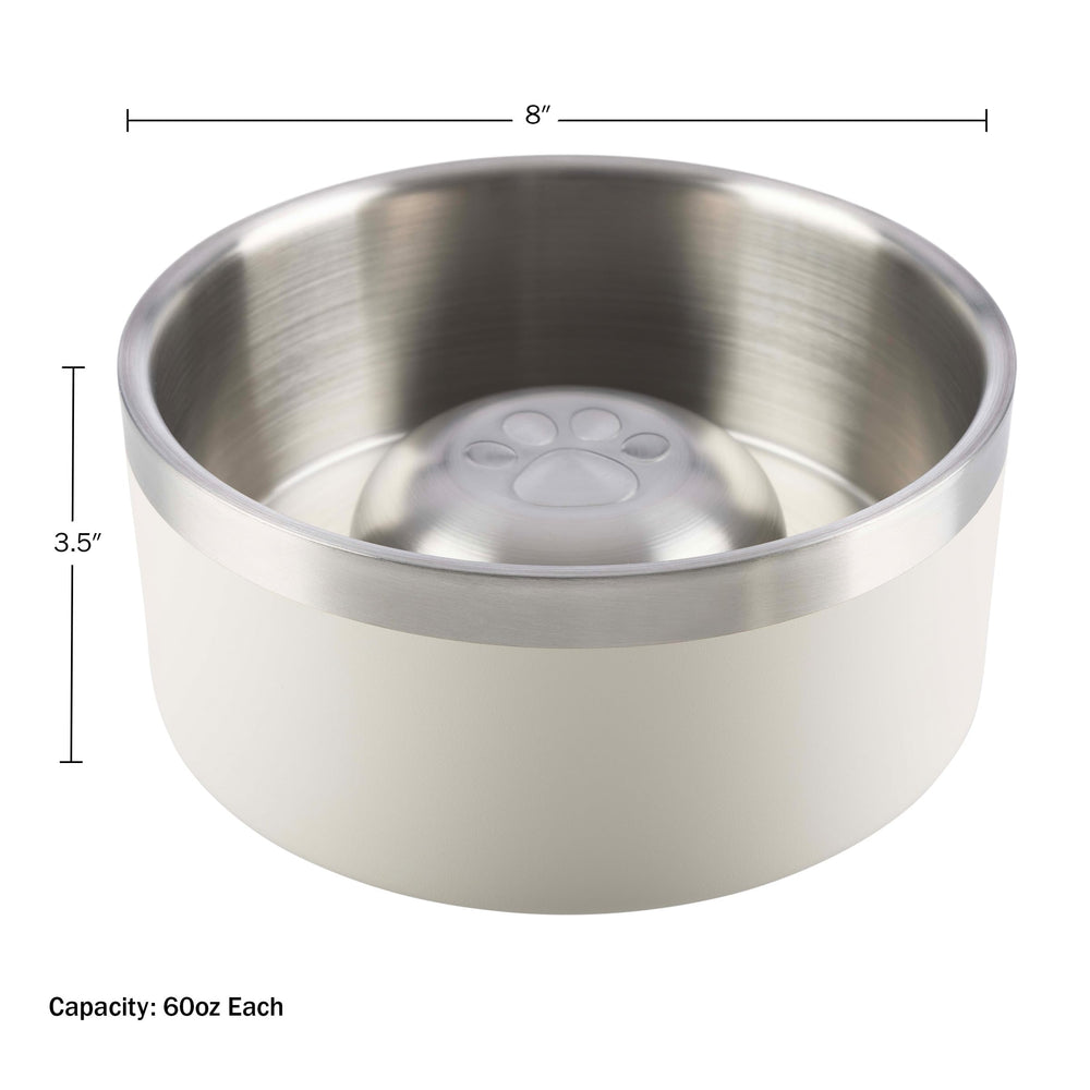 PETMAKER ensemble de deux bols de 60oz chacun, pratique pour chiens moyens et grands.