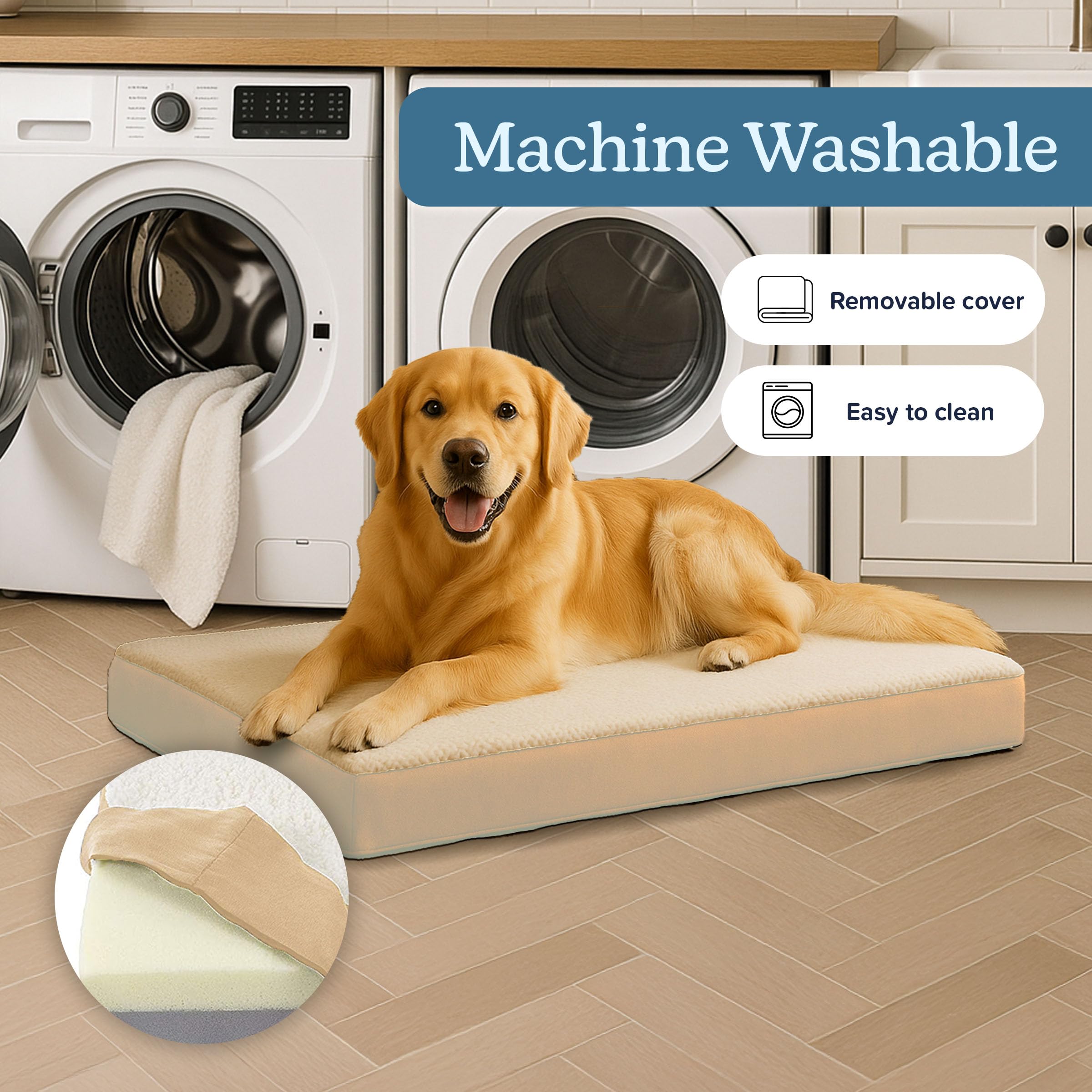 Mousse haute densité PETMAKER sur le dessus, repos ferme et confortable
