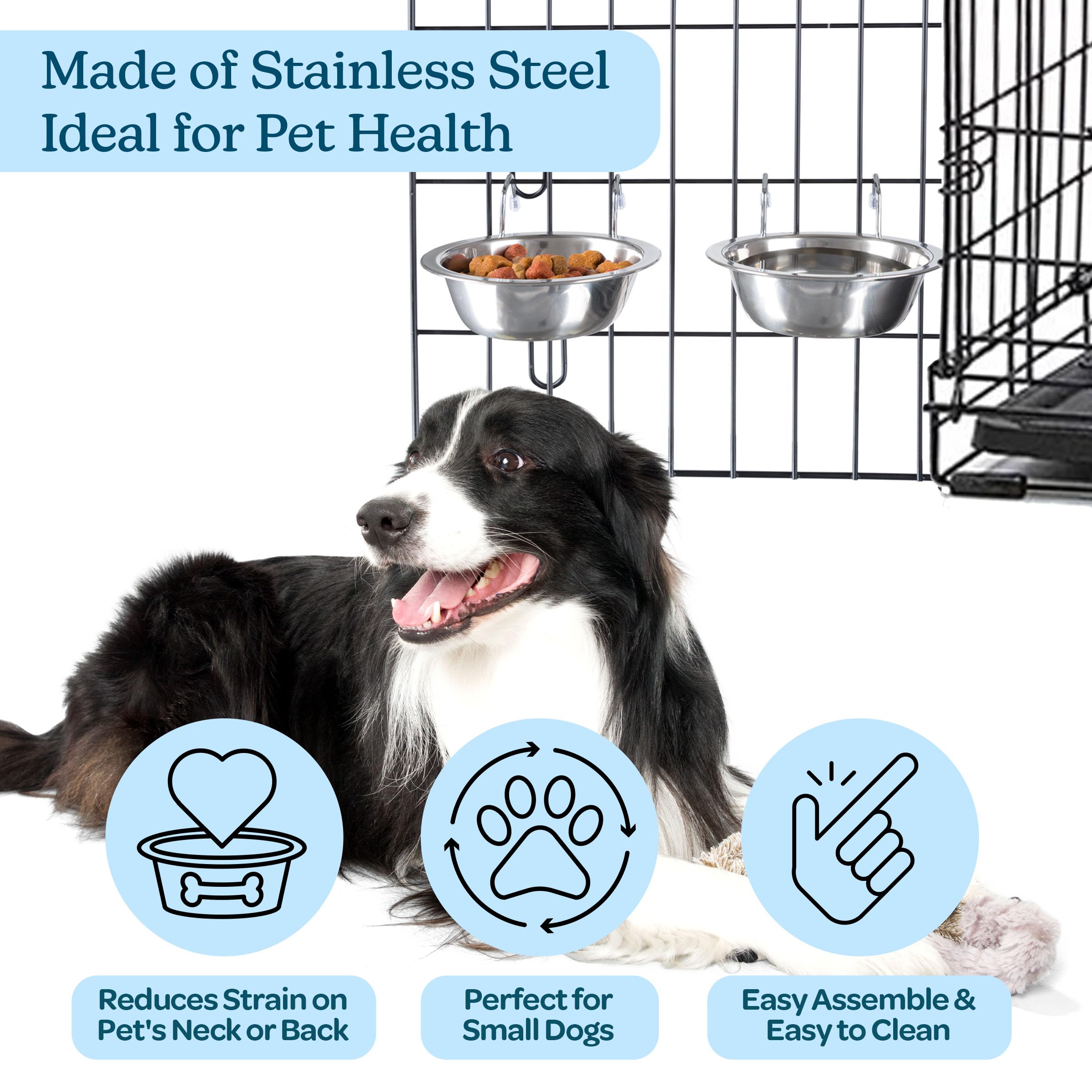 Bol surélevé PETMAKER pour alimentation, réduction du besoin de se pencher.