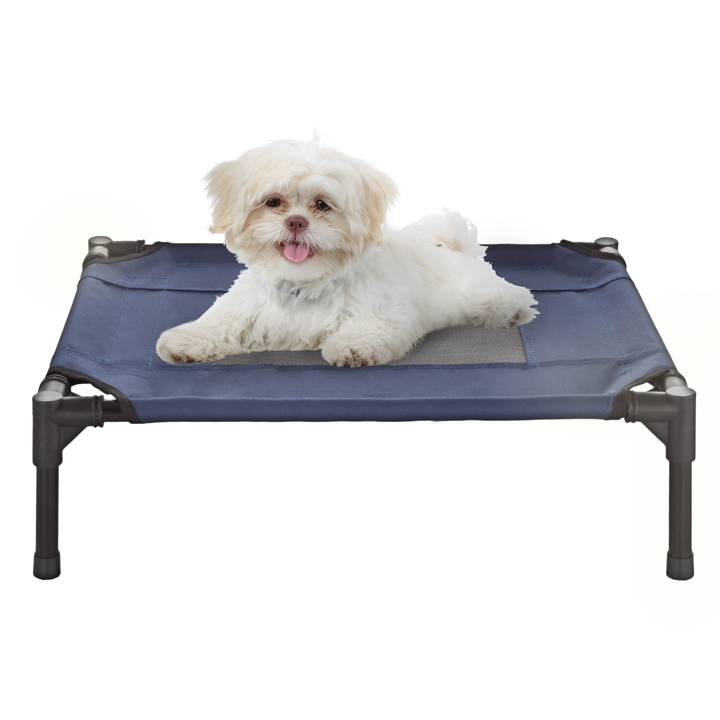 PETMAKER lit-chien-eleve 24-5x18-5 bleu – confort et ventilation optimisés.