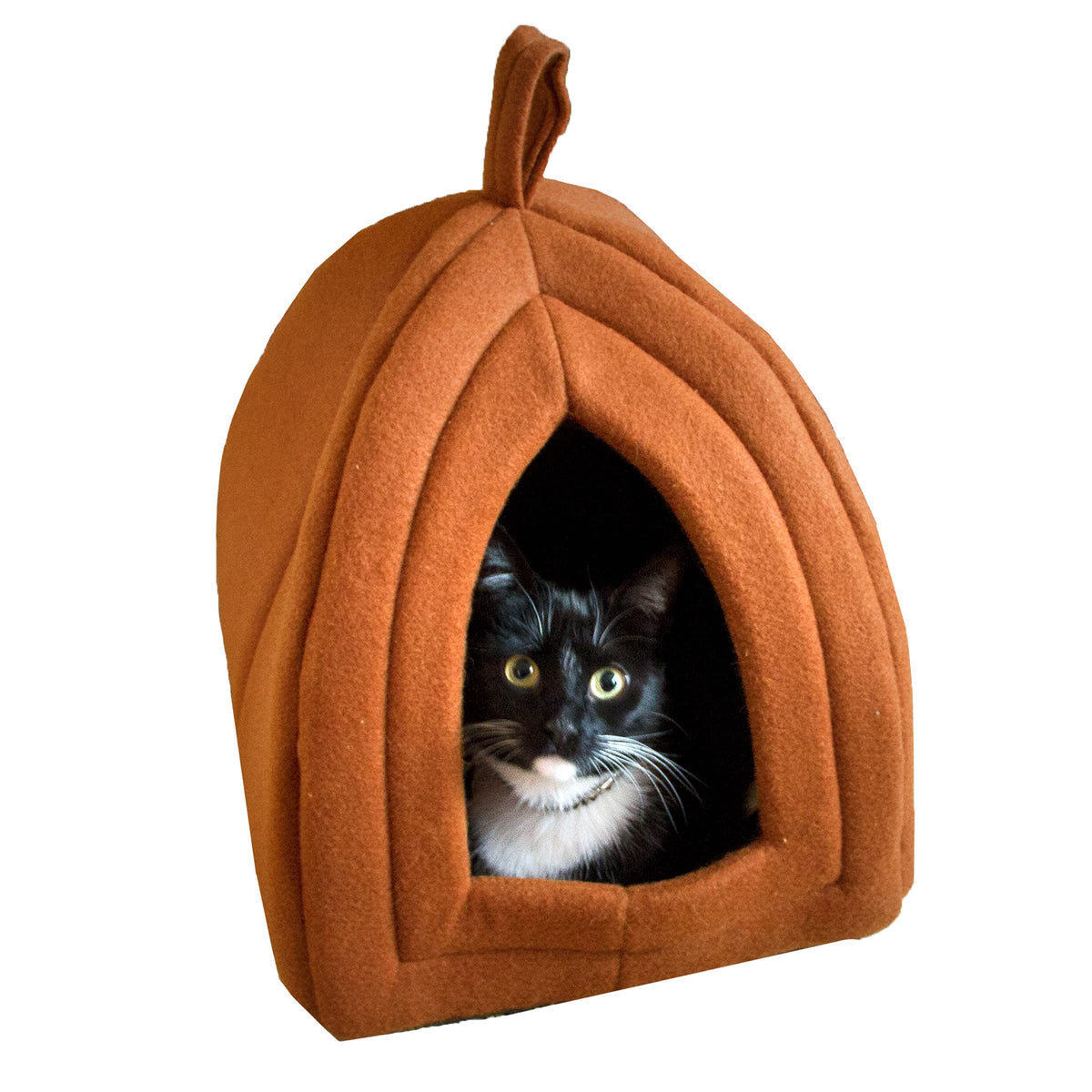 PETMAKER maison chat intérieur avec coussin amovible pour repos confortable.