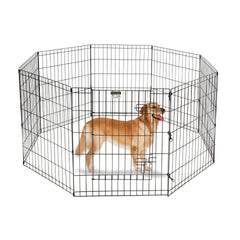 PETMAKER parc-chien-pliable 24x30-panels, espace securise et flexible pour petits animaux.