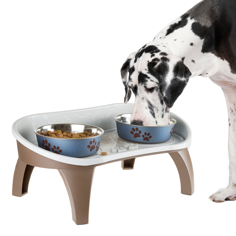 PETMAKER plateau surlevé avec pare-eclaboussures pour chiens et chats, repas plus propres.
